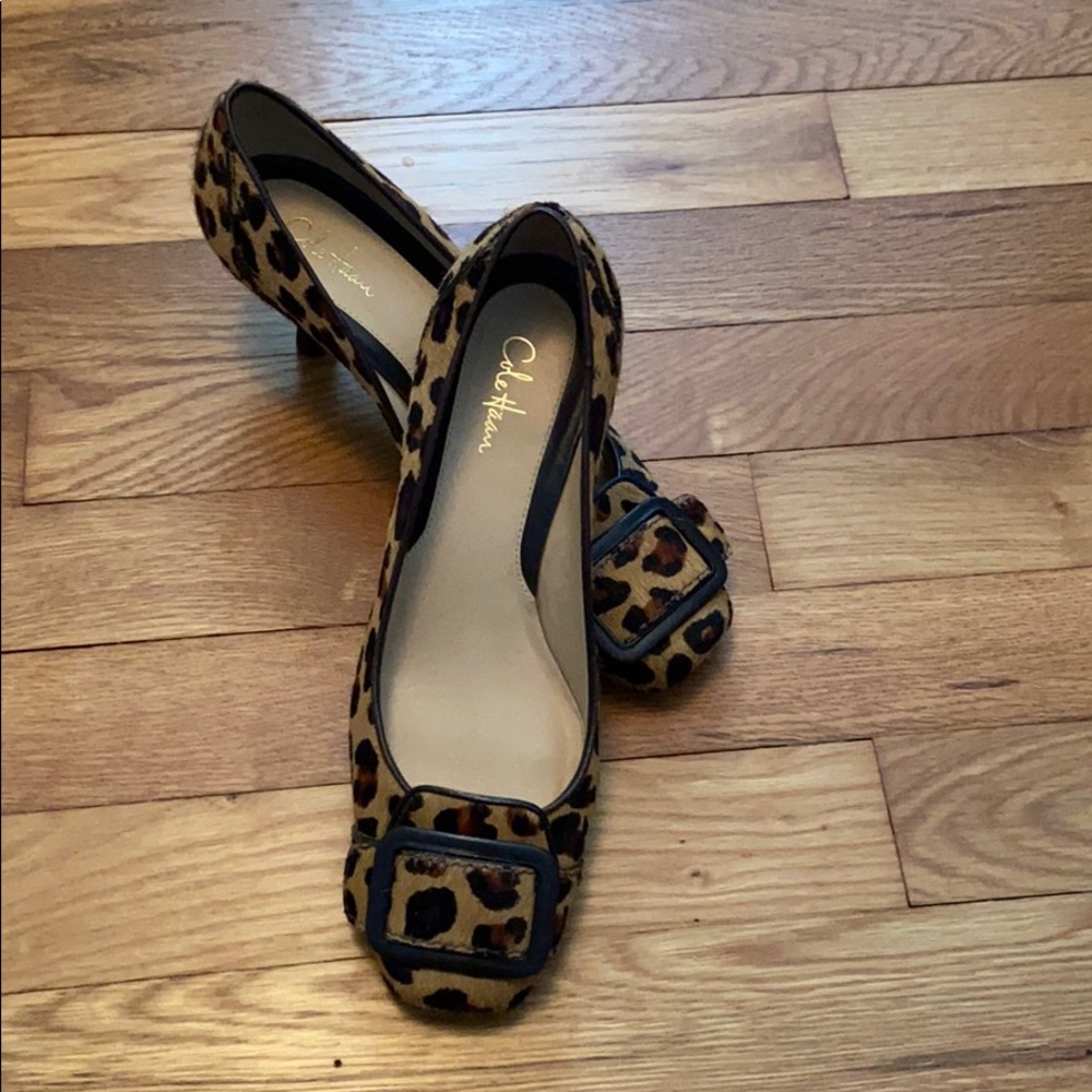 Cole Haan fur heels
